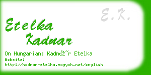 etelka kadnar business card